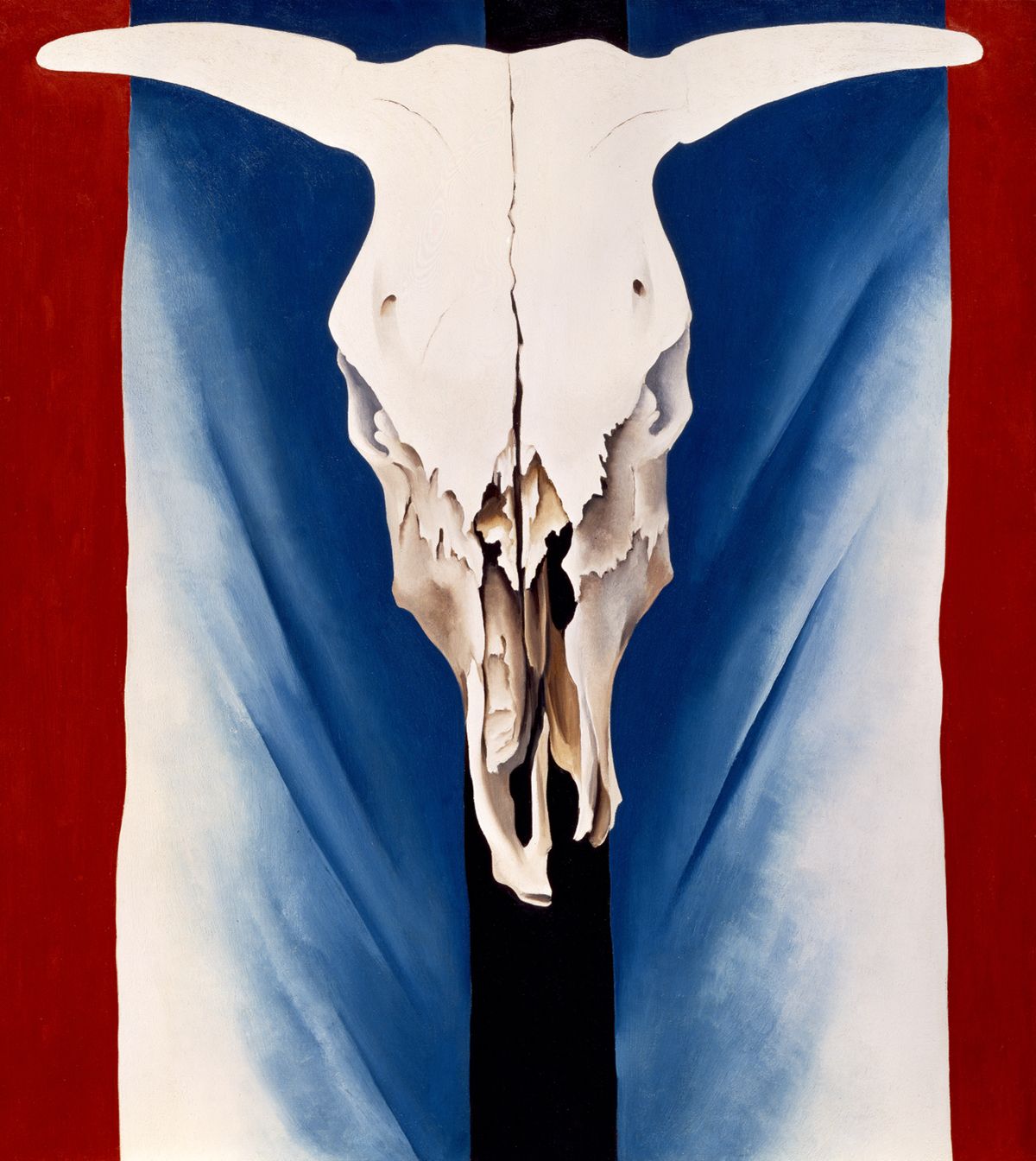 Cow's Skull, Red, White and Blue, peinture de Georgia O’Keeffe — Metropolitan Museum of Art (The Met)