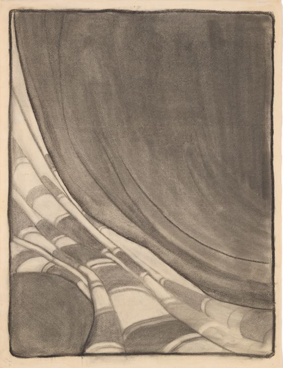 810 絵画 Circle of the moon 土、膠、顔料、水彩 / 麻布、木製パネル