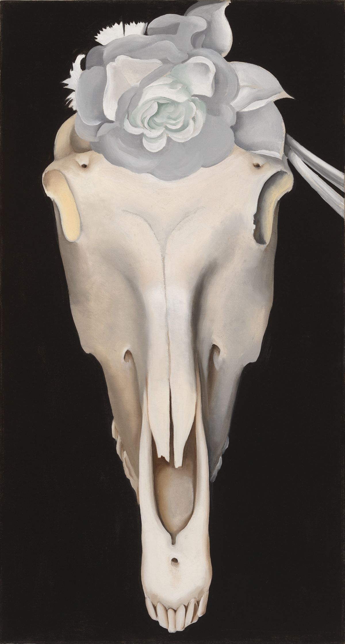 Horse's Skull with White Rose, peinture de Georgia O’Keeffe — Georgia O'Keeffe Museum