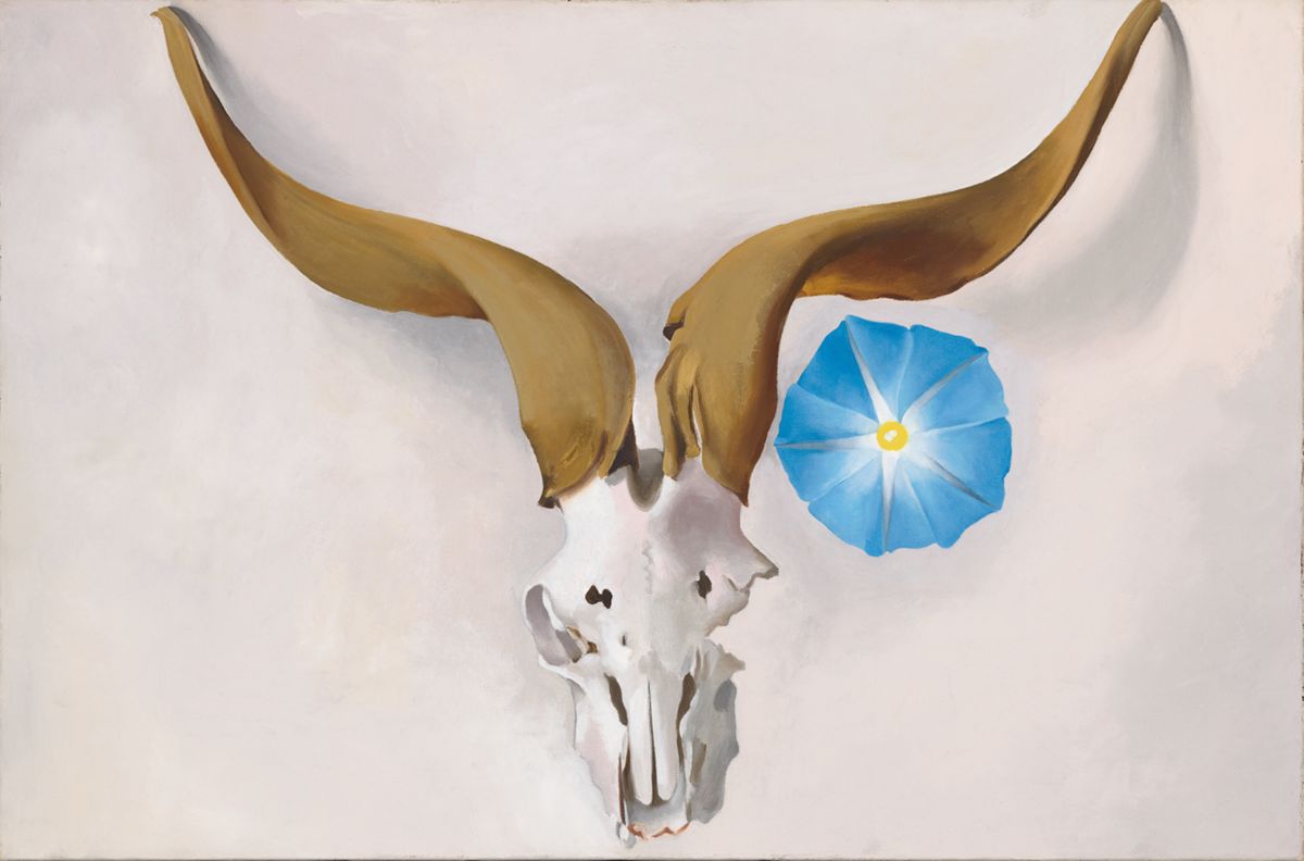 Ram's Head, Blue Morning Glory, peinture de Georgia O’Keeffe — Georgia O'Keeffe Museum