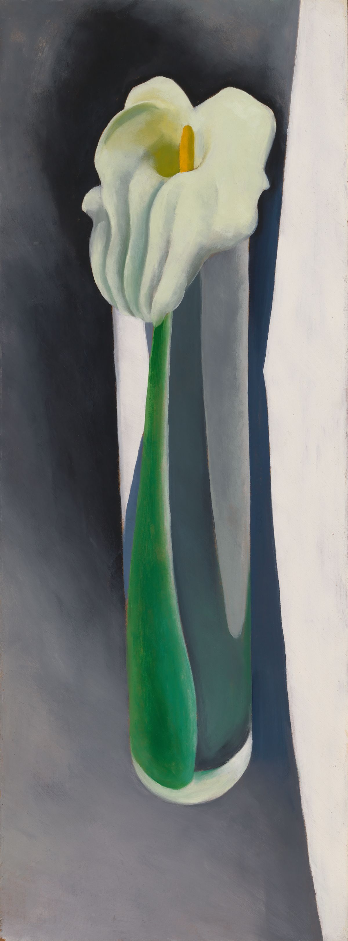 Calla Lily in Tall Glass – No. 2, peinture de Georgia O’Keeffe — Georgia O'Keeffe Museum
