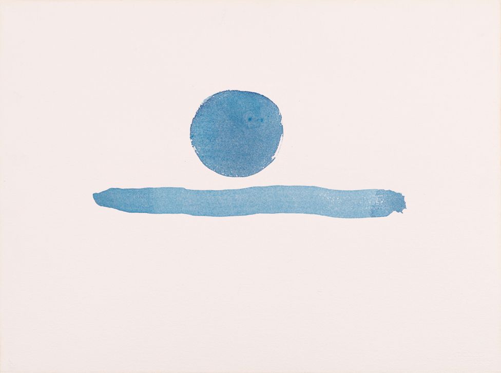 Untitled (Abstraction Blue Circle and Line), 1976–1977 | The