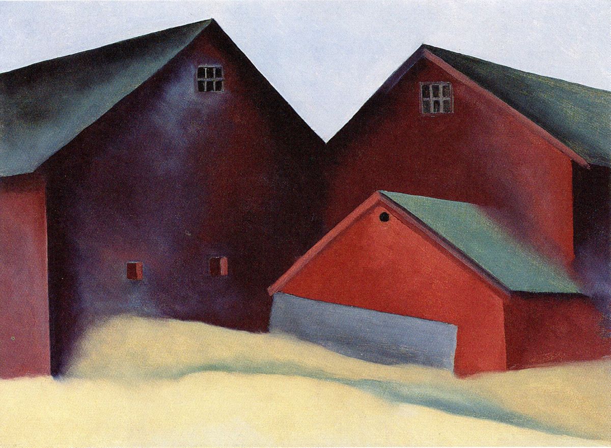 Ends of Barns, peinture de Georgia O’Keeffe — Museum of Fine Arts (MFA Boston)