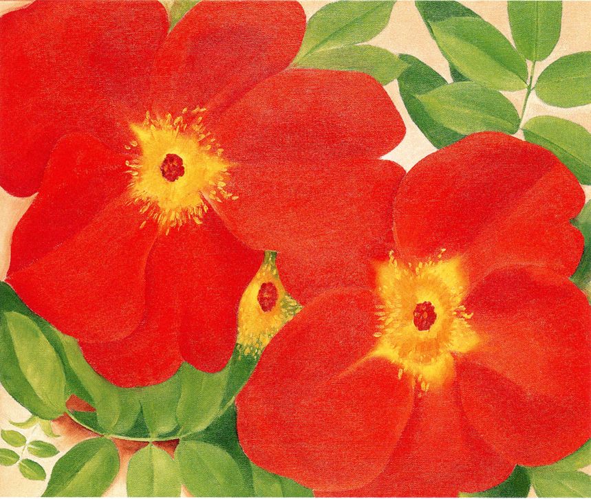Calla Lilies on Red, 1928 | The Georgia O'Keeffe Museum