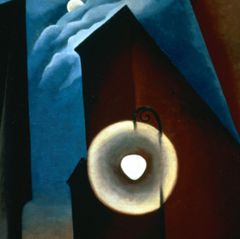 New York Street with Moon, 1925 | The Georgia O'Keeffe Museum