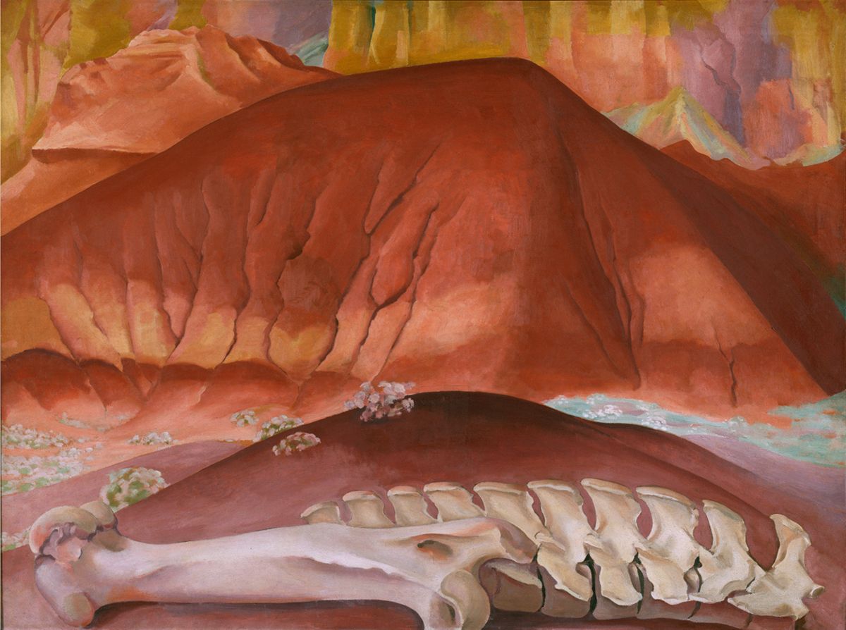 Red Hills and Bones, peinture de Georgia O’Keeffe — Philadelphia Museum of Art