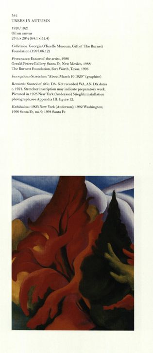Trees in Autumn, 1920–1921 | Georgia O'Keeffe Museum: Access O'Keeffe