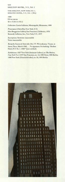 Shelton Hotel, N.Y., No. I, 1926 | Georgia O'Keeffe Museum: Access