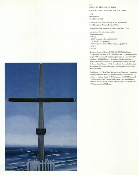 Cross by the Sea, Canada, 1932 | Georgia O'Keeffe Museum: Access O