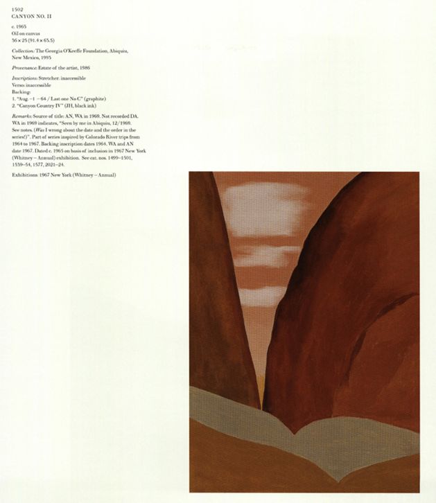 Canyon No. II, ca. 1965 | Georgia O'Keeffe Museum: Access O'Keeffe