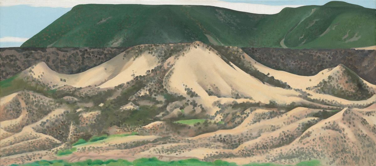Abiquiú Sand Hills and Mesa, peinture de Georgia O’Keeffe — Art Institute of Chicago