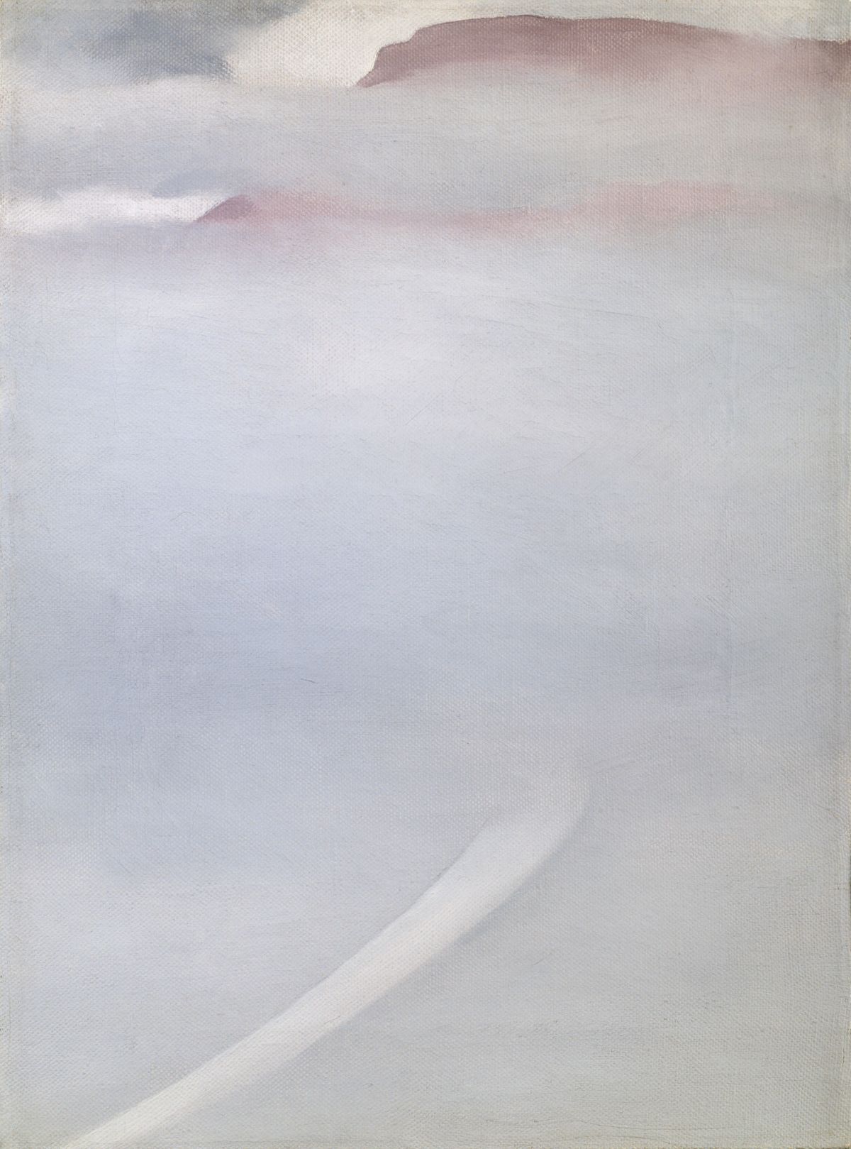 Road – Mesa with Mist, peinture de Georgia O’Keeffe — Art Institute of Chicago