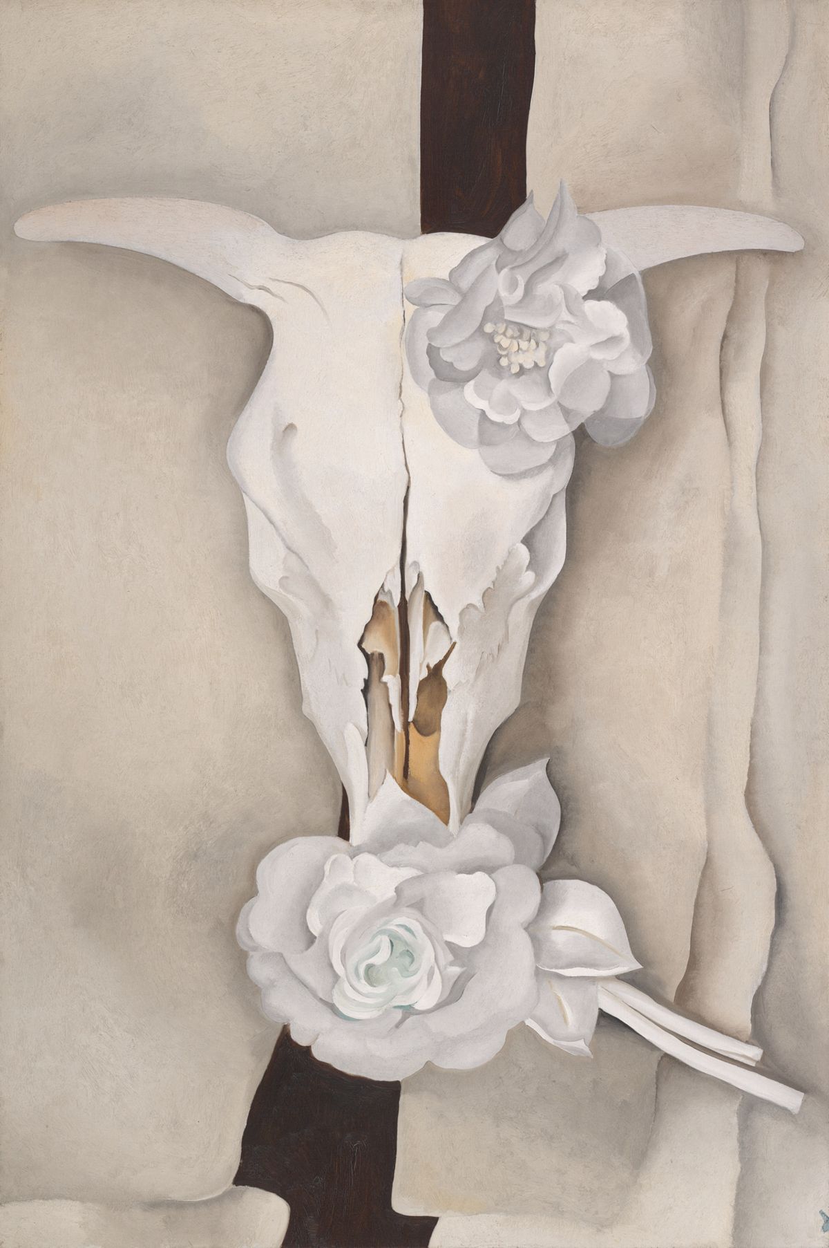 Cow's Skull with Calico Roses, peinture de Georgia O’Keeffe — Art Institute of Chicago