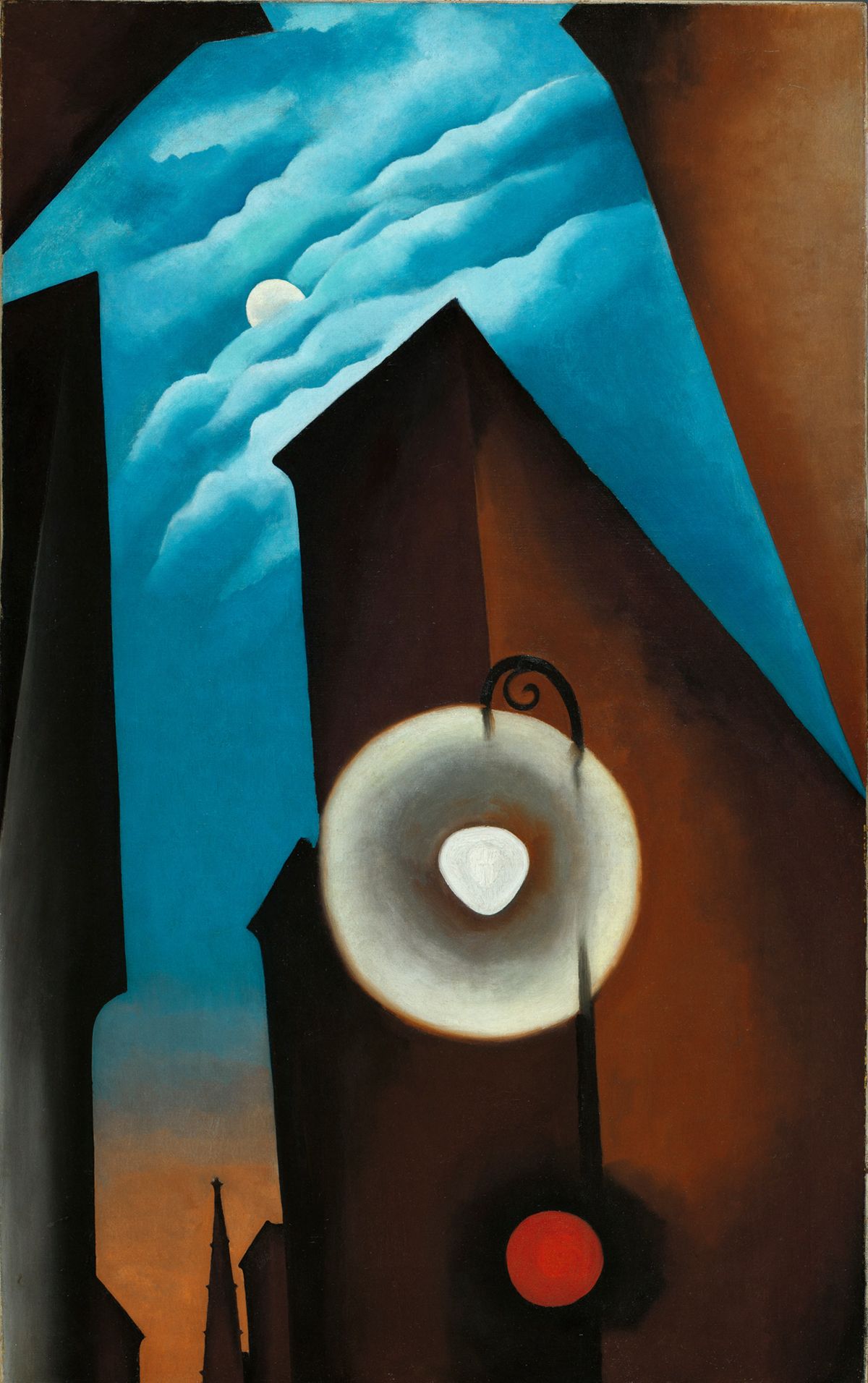 New York Street with Moon, peinture de Georgia O’Keeffe — Museo Nacional Thyssen-Bornemisza